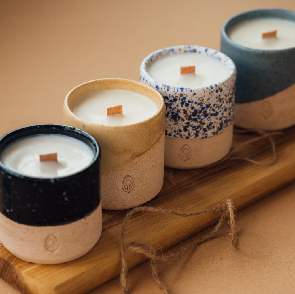 Four candles of the materia collection.